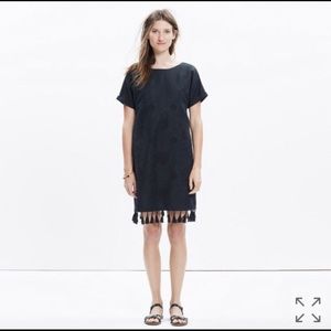 Madewell Embroidered Tassel Tee Dress S